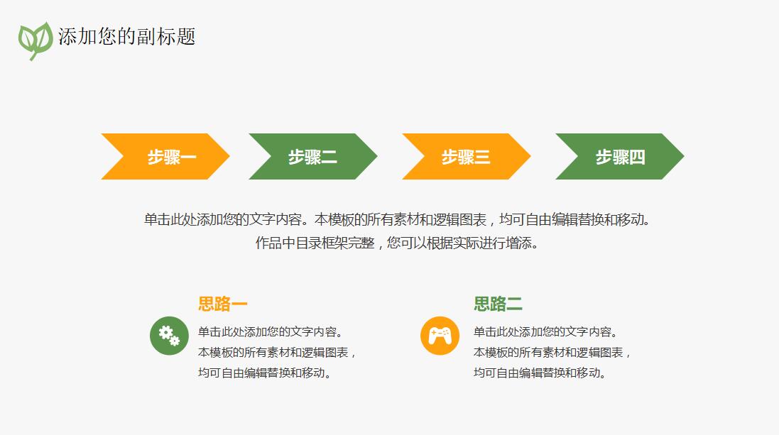 清新文艺商业汇报ppt模板