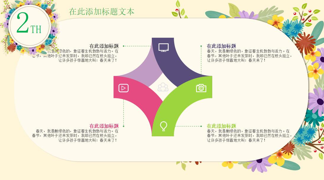 清新田园风工作汇报ppt模板