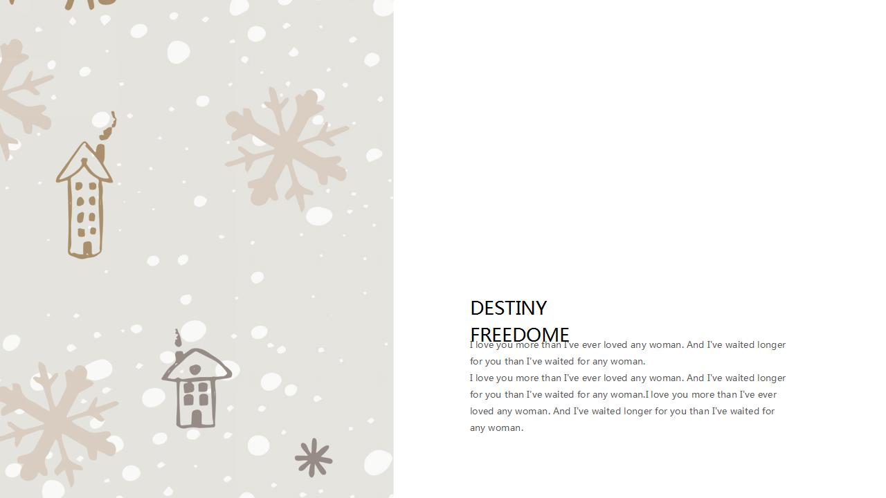 手绘清新圣诞节主题ppt模板