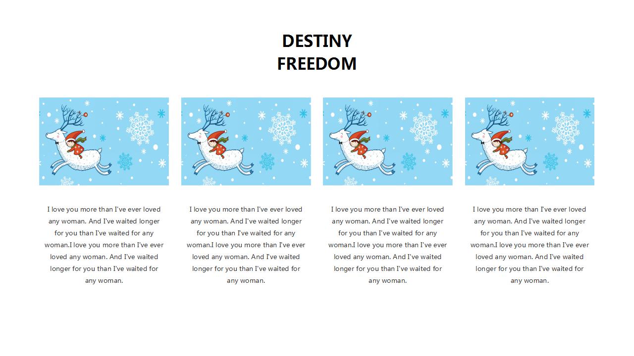 蓝色英文圣诞节ppt模板