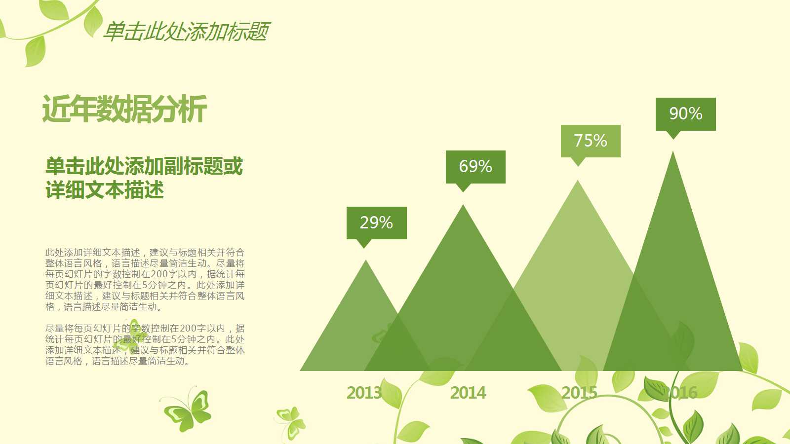 绿色简约年度计划ppt模板