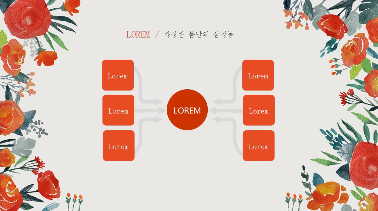 清新文艺韩范精美PPT模板