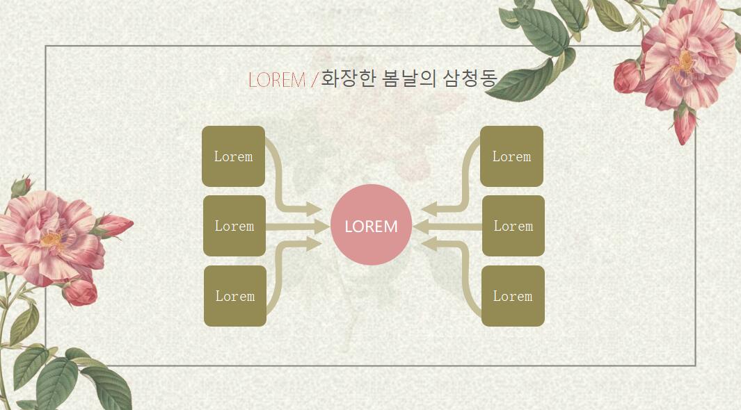 清新文艺韩范通用ppt模板