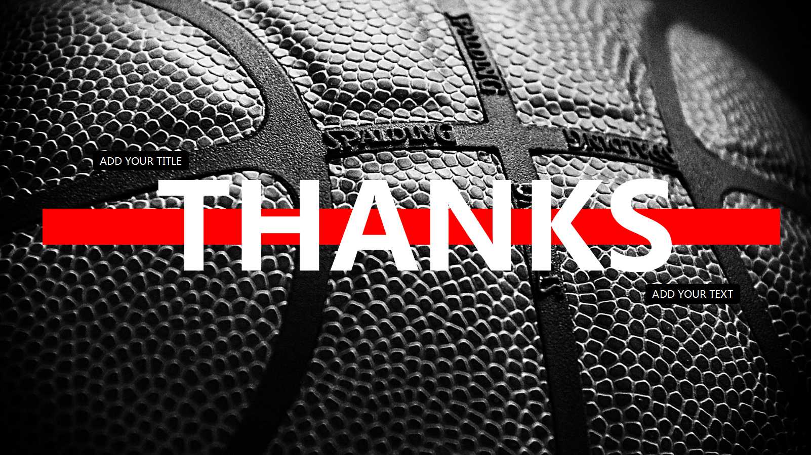 黑色创意篮球主题通用ppt模板