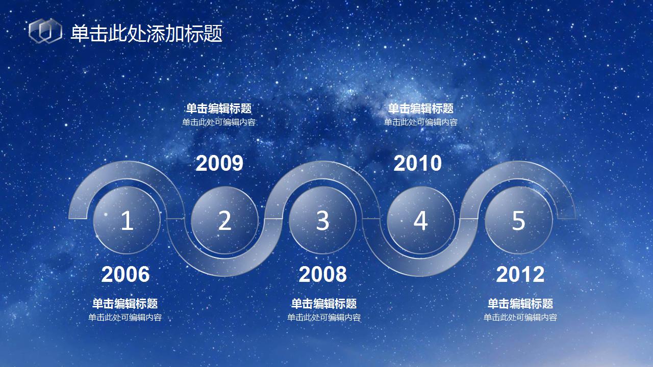 梦幻星空ios风工作总结ppt模板