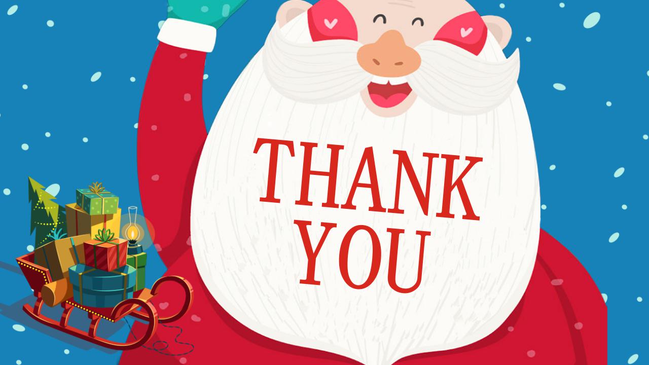 卡通蓝色圣诞节策划ppt模板