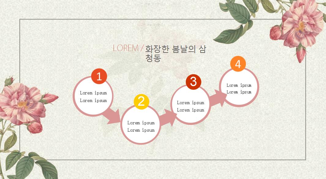 清新文艺韩范通用ppt模板