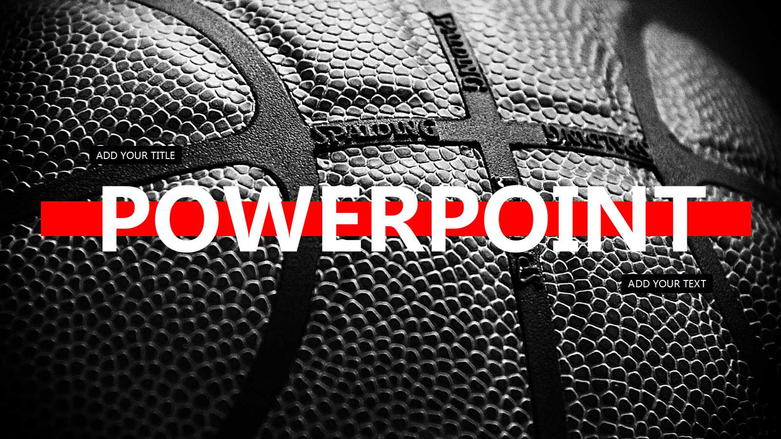 黑色创意篮球主题通用ppt模板