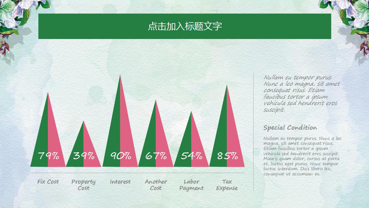 水粉淡雅通用ppt模板