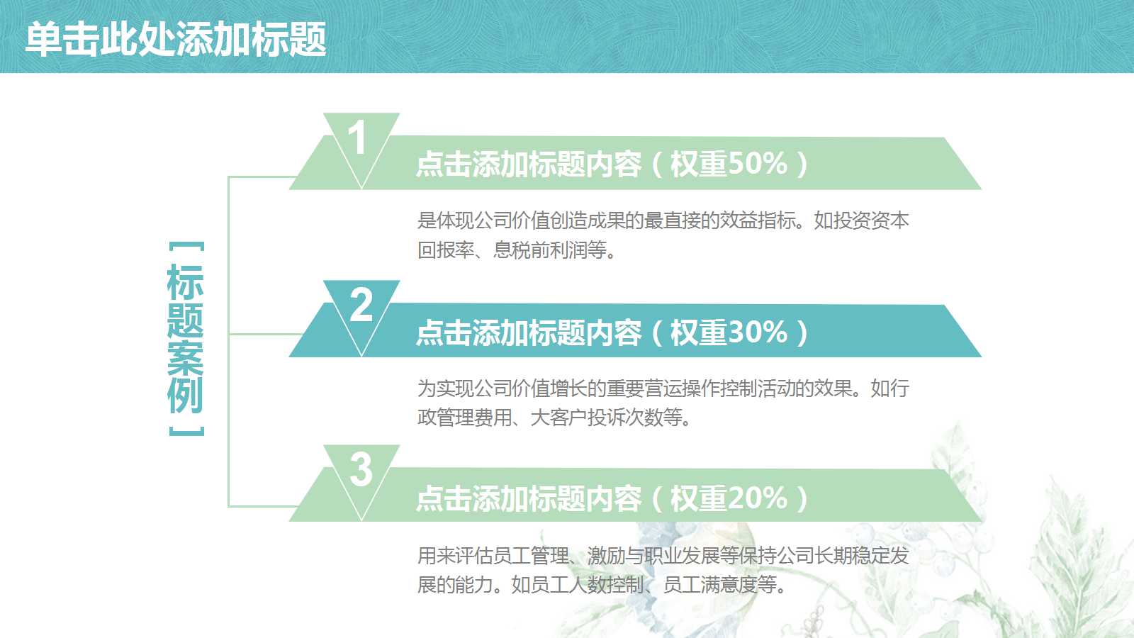小清新手绘花朵年终总结ppt模板