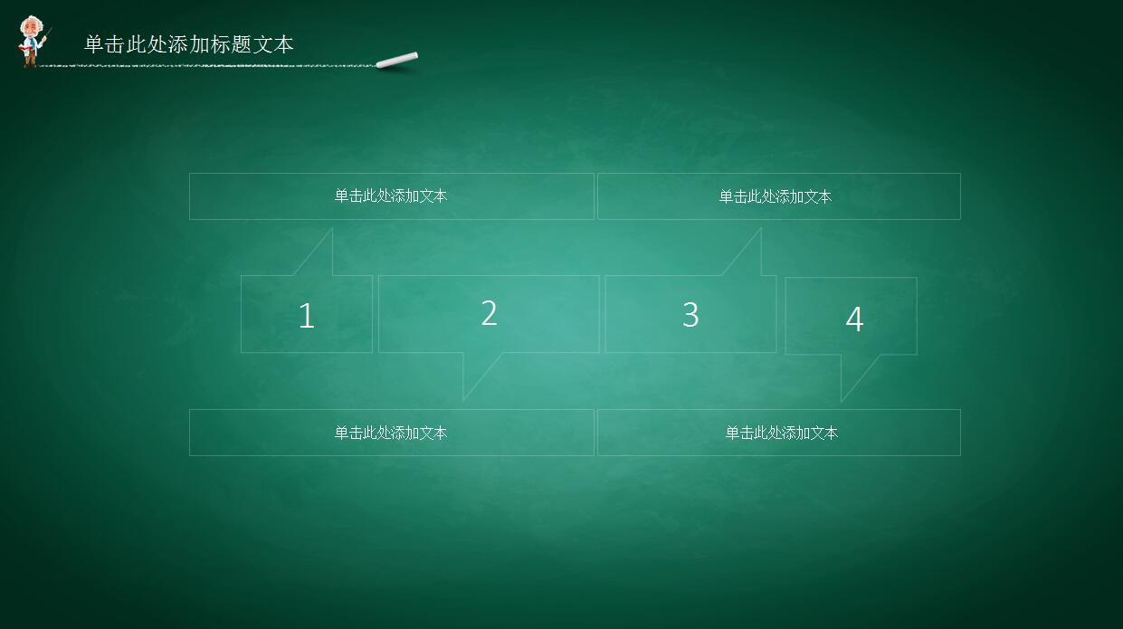 创意黑板卡通教育类PPT模板