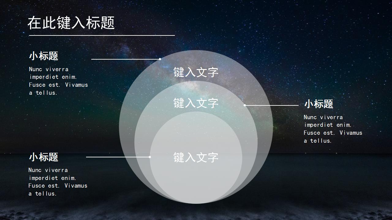 唯美星空工作汇报ppt模板