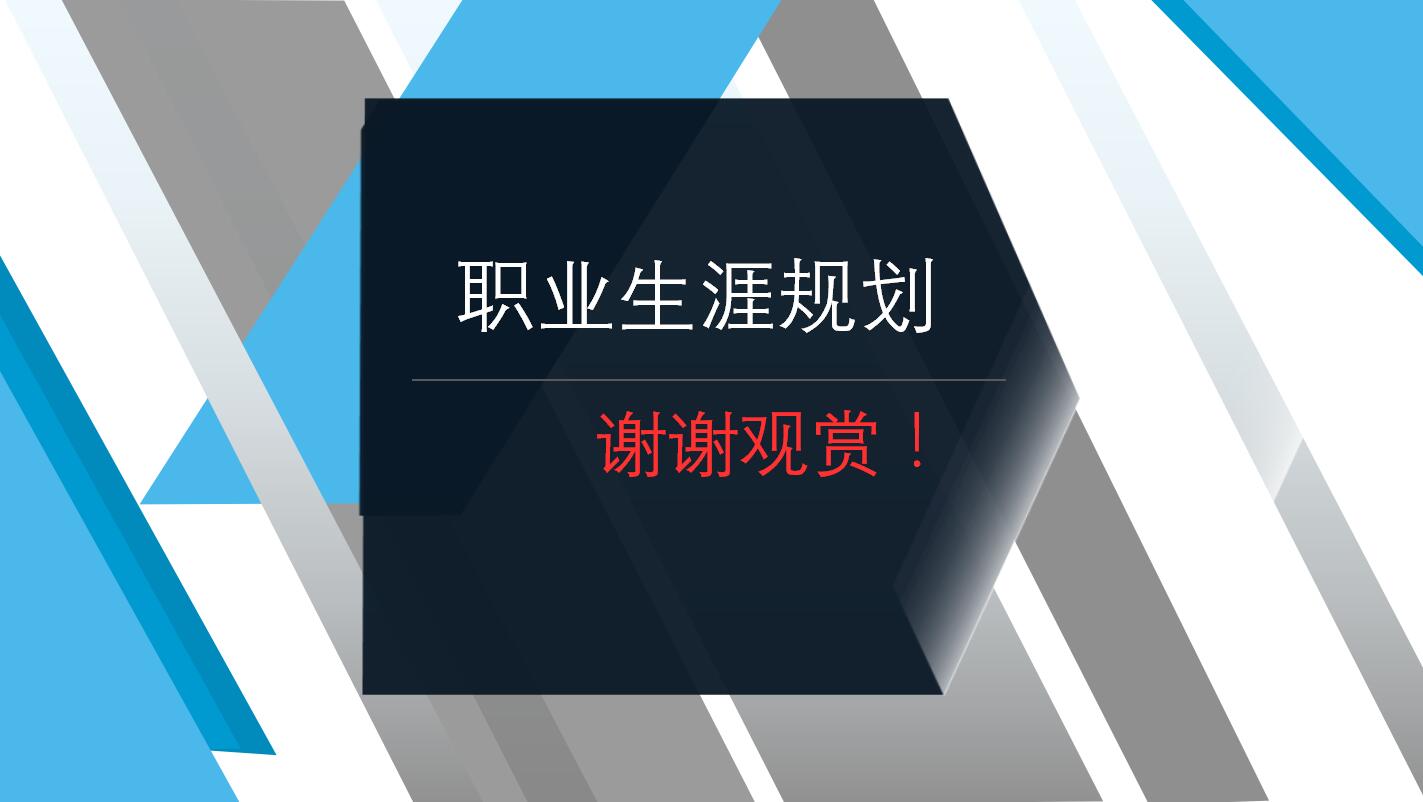 蓝色简约大学生职业规划ppt模板