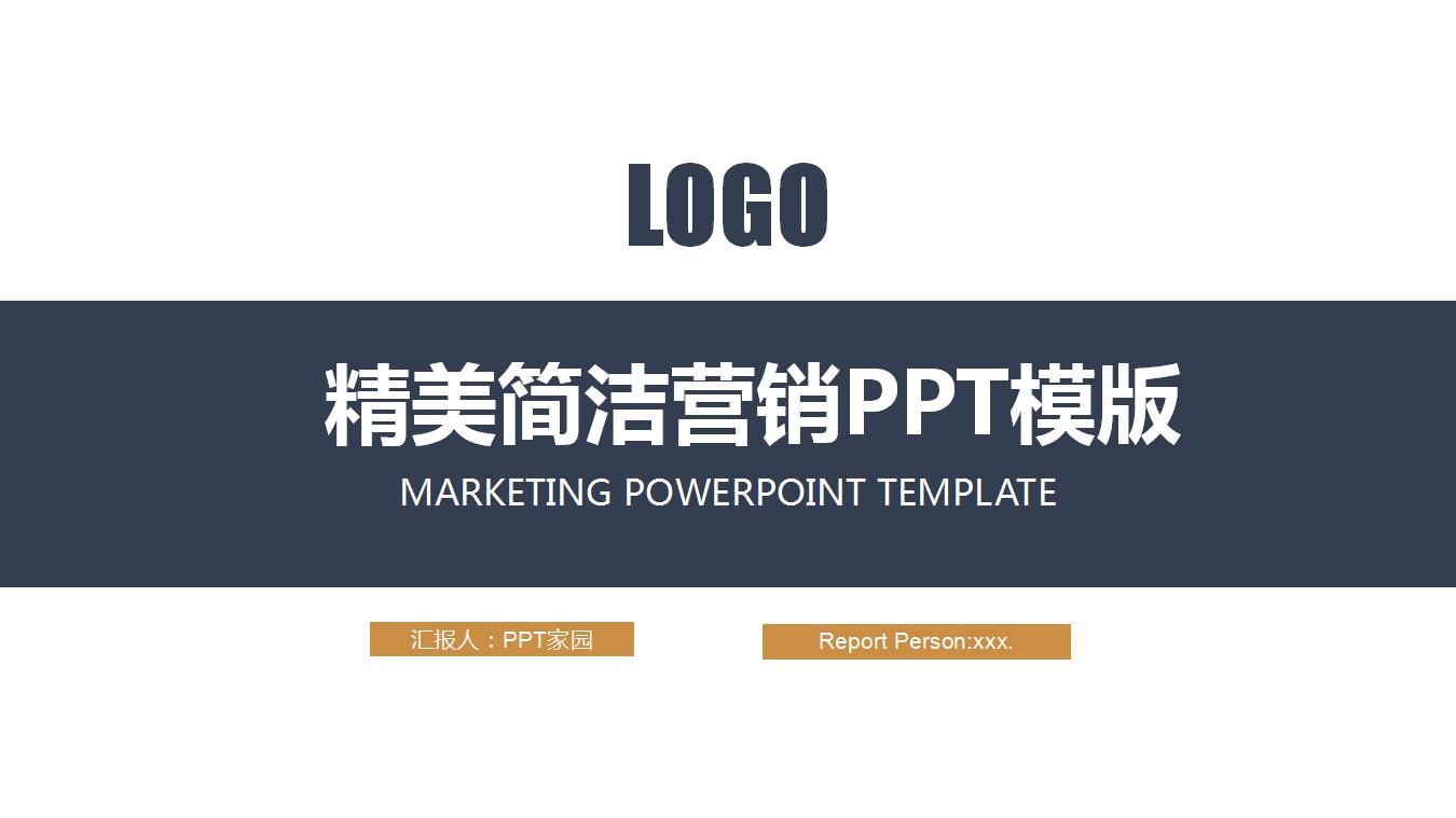 精美简洁营销ppt模板