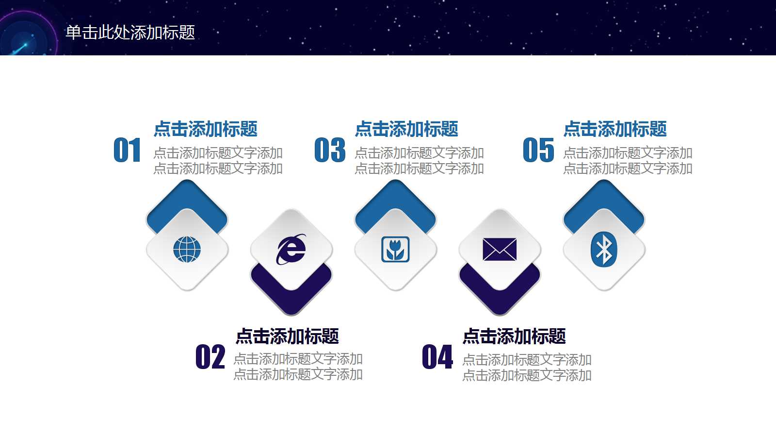 科技风创意星空工作汇报ppt模板