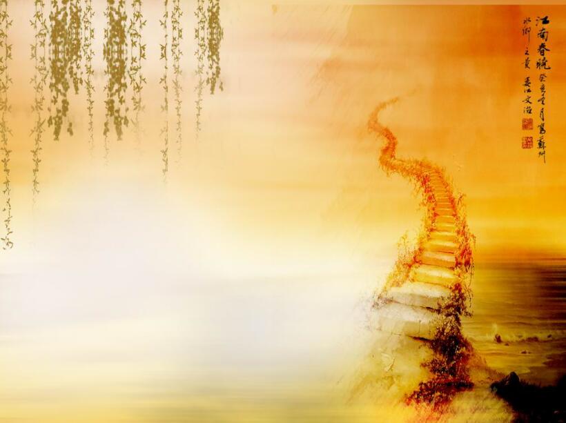 清新江南中国风通用ppt模板