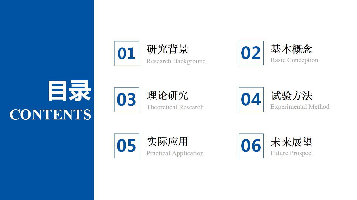 蓝色简约学术答辩PPT模板