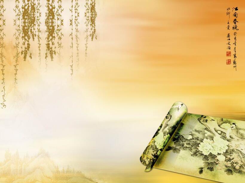 清新江南中国风通用ppt模板