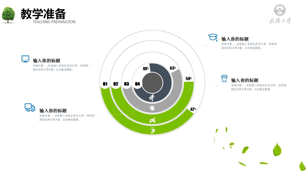 清爽绿色教师说课PPT模板