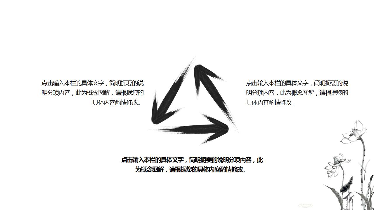 简约中国风工作总结ppt模板