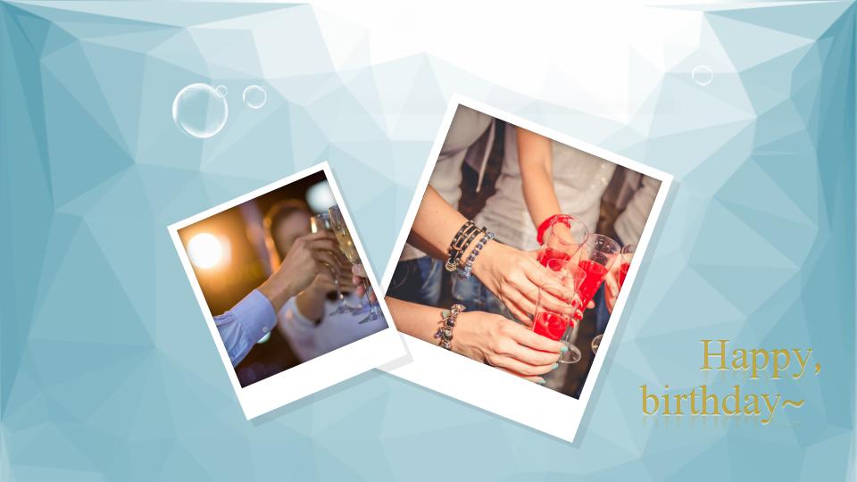 卡通简洁生日会ppt模板