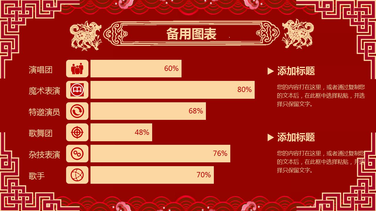 红色喜庆元旦工作总结ppt模板