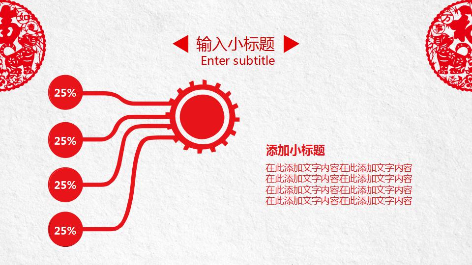 精美剪纸风格元旦工作总结ppt模板