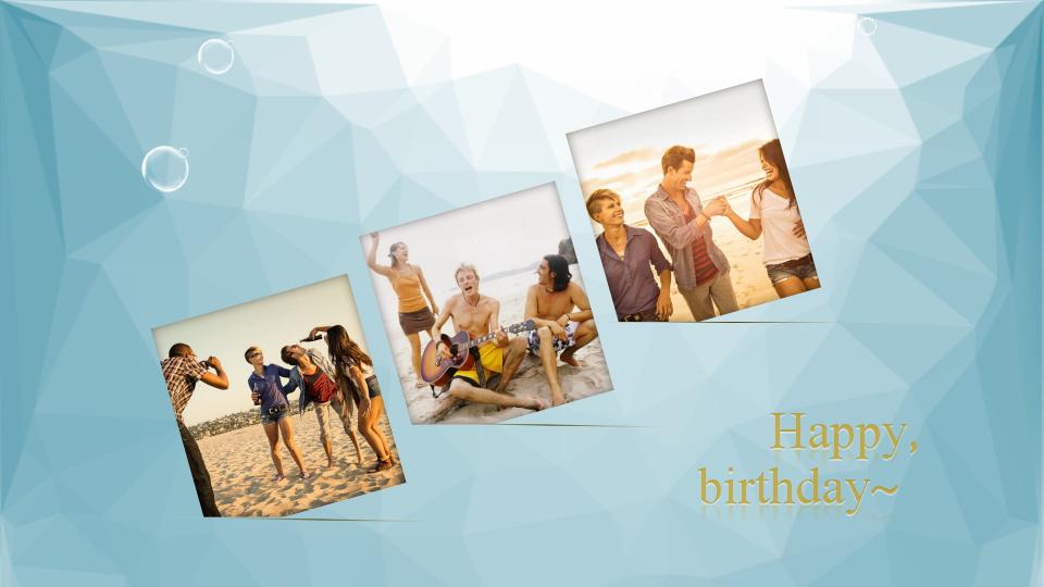 卡通简洁生日会ppt模板