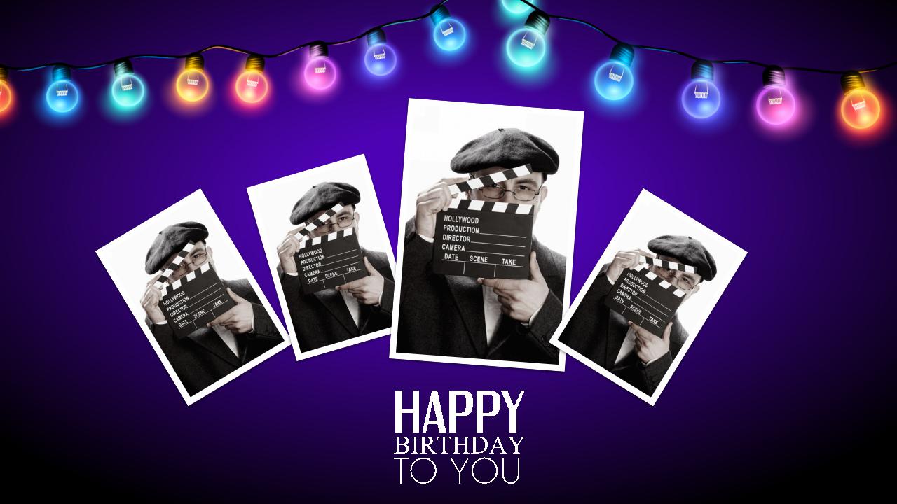 精美简洁生日快乐主题ppt模板