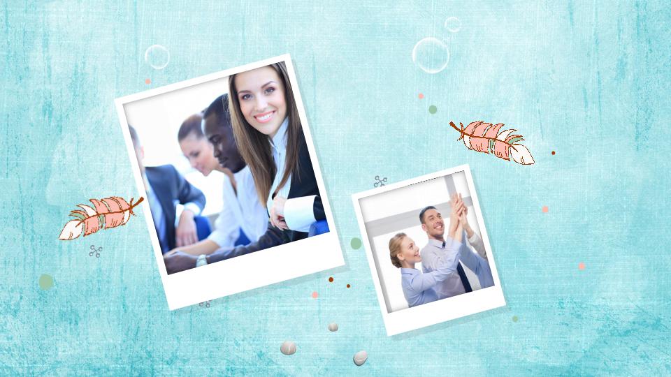 淡雅卡通生日快乐ppt模板