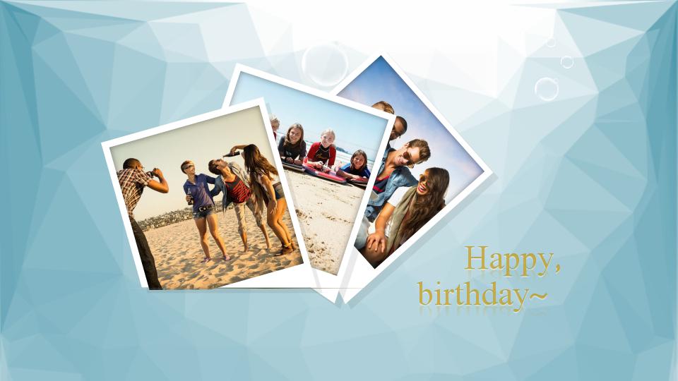 卡通简洁生日会ppt模板