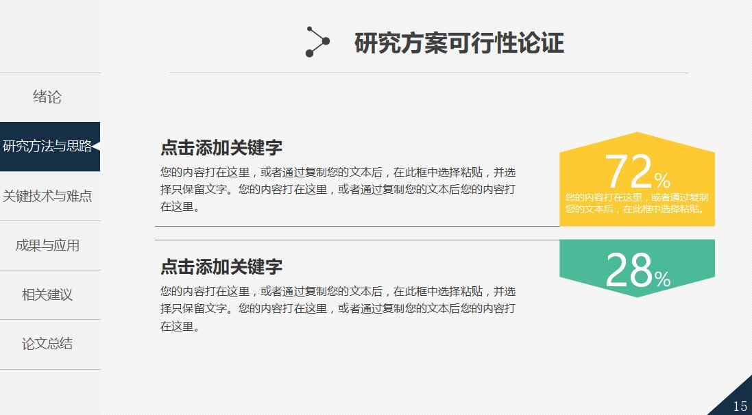 极简时尚大学毕业论文答辩ppt模板