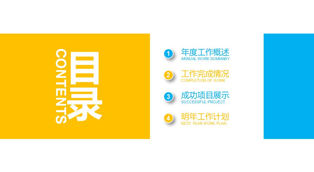 白色简洁年终工作总结汇报ppt模板