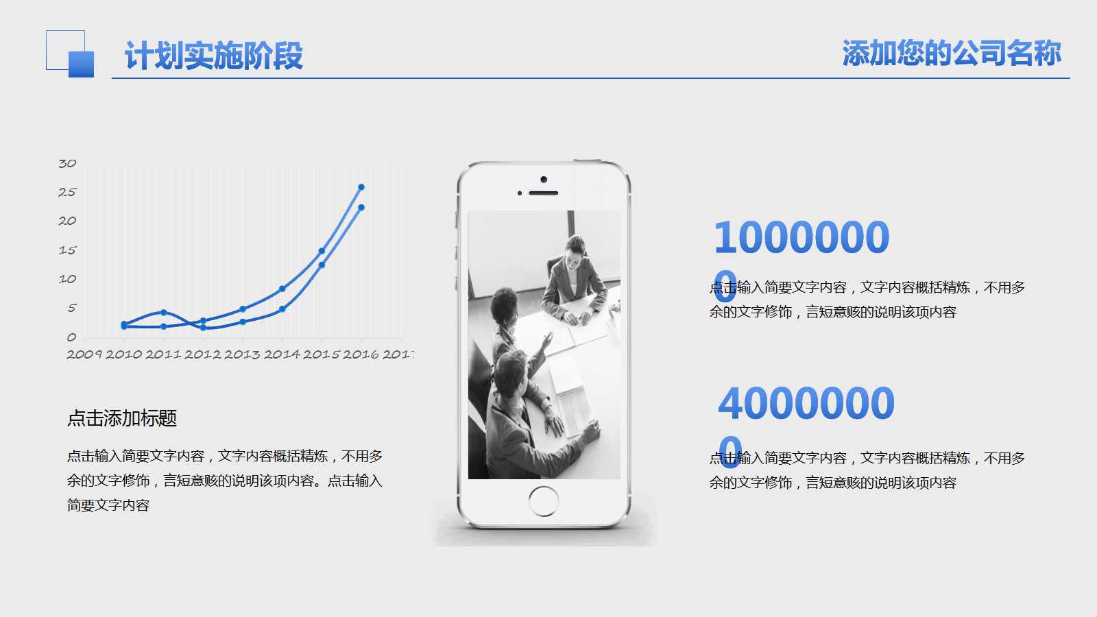 蓝白极简北欧风格年度工作总结ppt模板