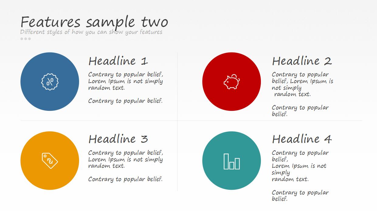 彩色ios风格个人工作总结ppt模板
