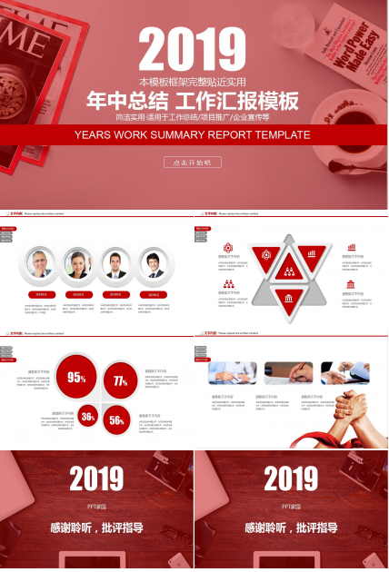 红色时尚创业项目策划书ppt模板