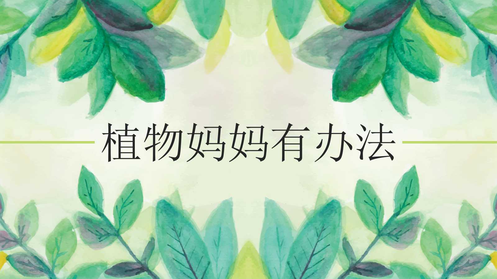 植物妈妈有办法ppt课件