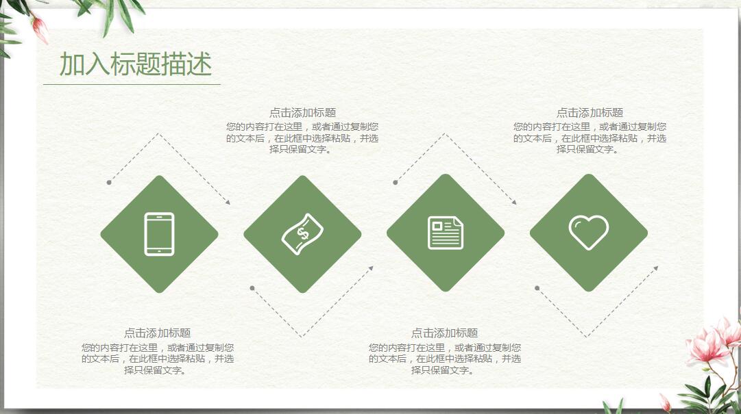 清新时尚年中工作总结报告ppt模板