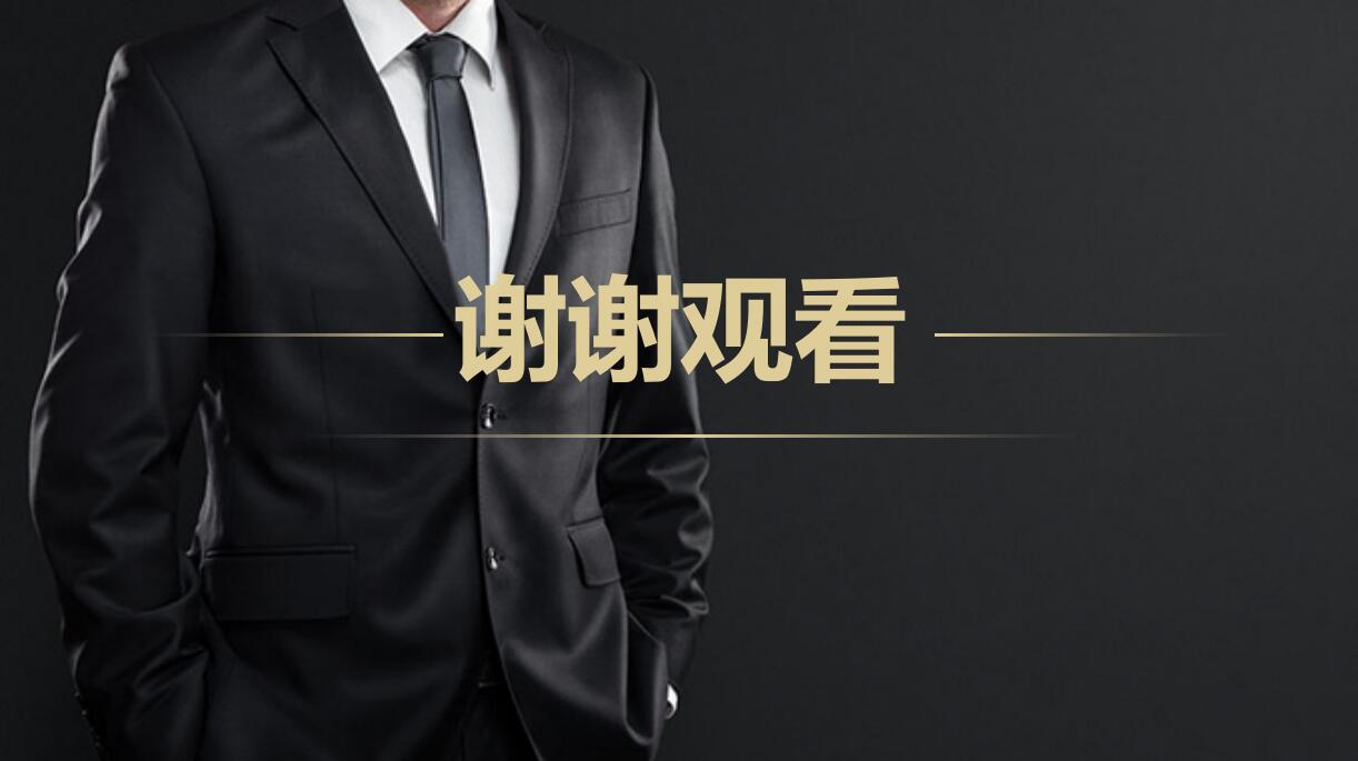 黑色高端企业年终总结报告ppt模板