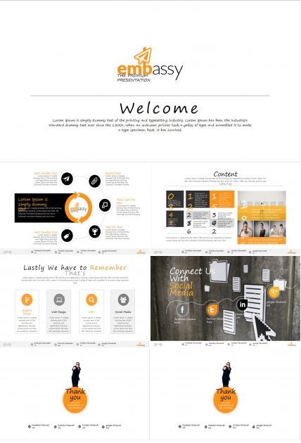 白色英文公司介绍招聘ppt模板
