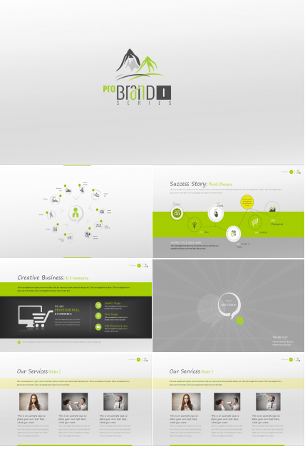 白色简洁公司项目介绍ppt模板