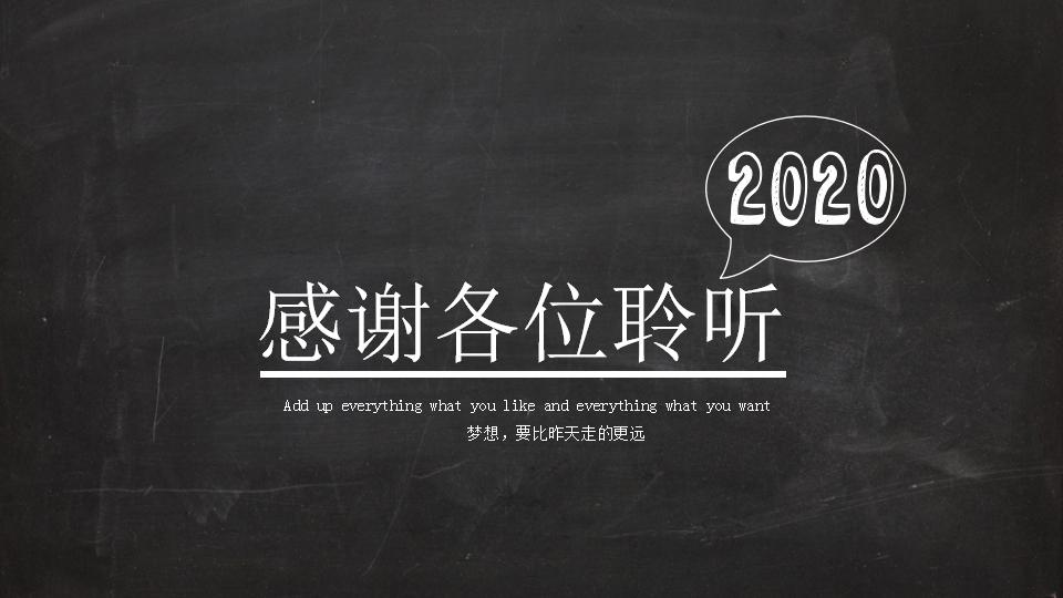 创意黑板风格说课ppt模板