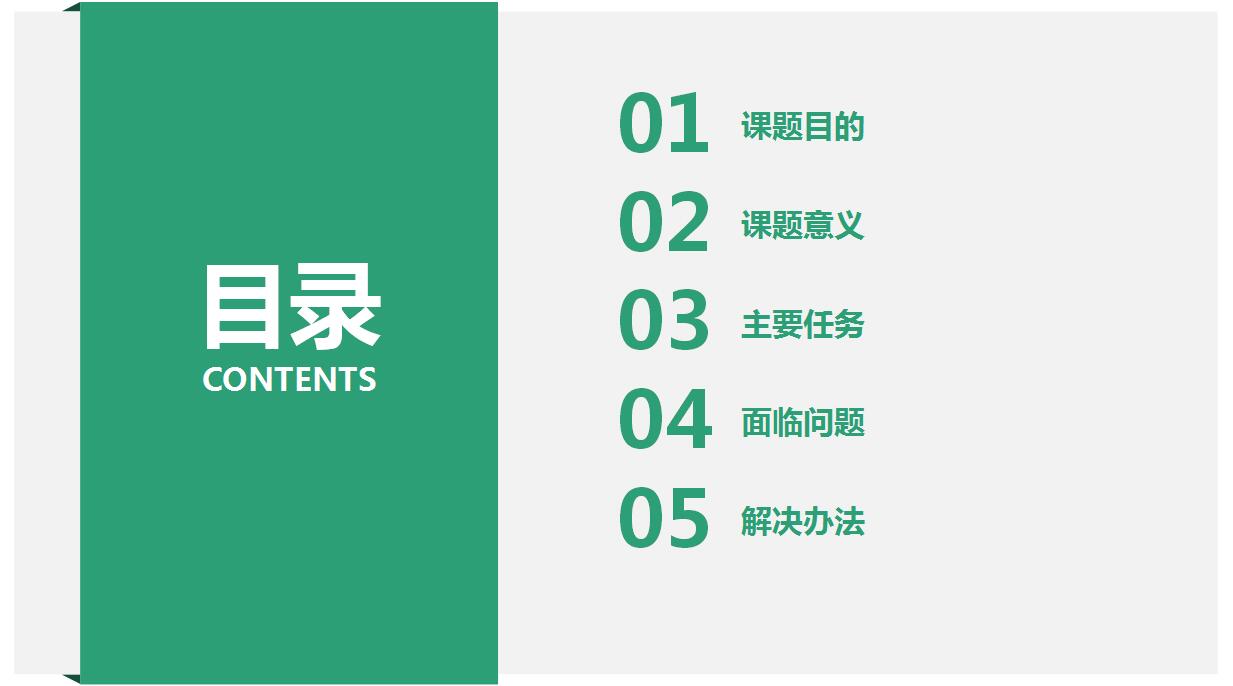 清爽绿色学术答辩ppt模板
