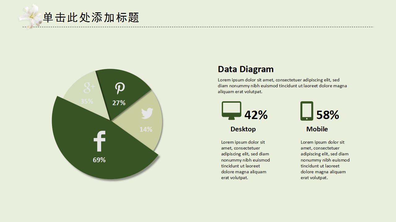 淡雅唯美工作总结ppt模板