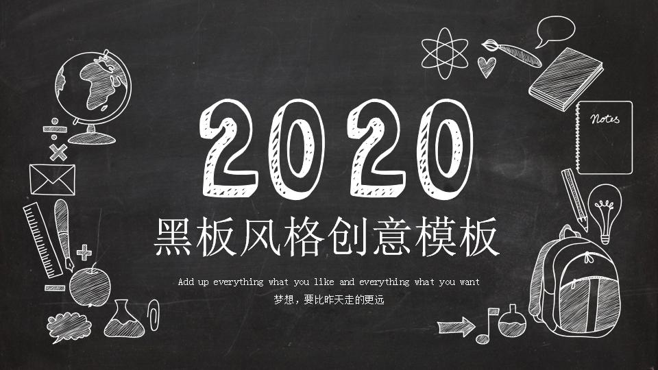 创意黑板风格说课ppt模板