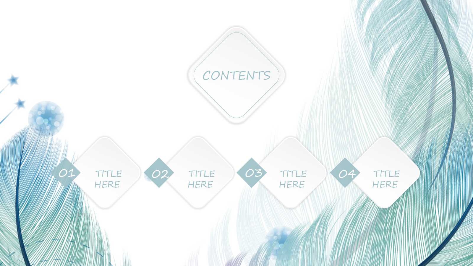 蓝色精美清新工作总结ppt模板