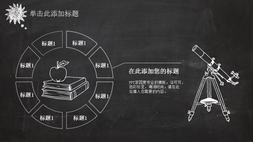 创意黑板风格说课ppt模板