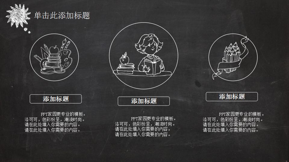 创意黑板风格说课ppt模板