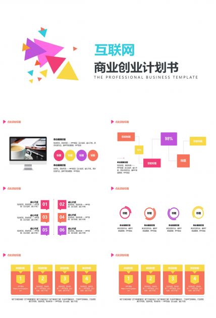 创意互联网商业创业计划书ppt模板