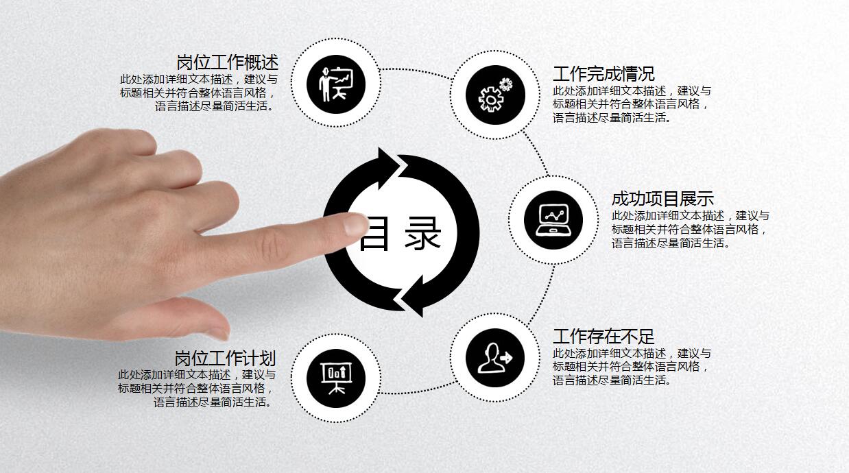 简约商务年度工作汇报ppt模板